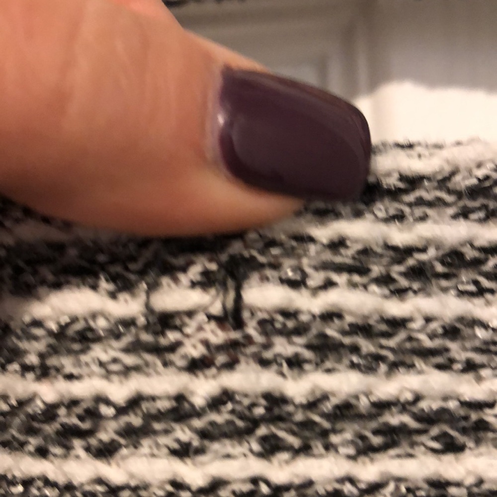 Anthropologie Deletta large Textured Striped Sweater side snaps - Picture 6 of 14